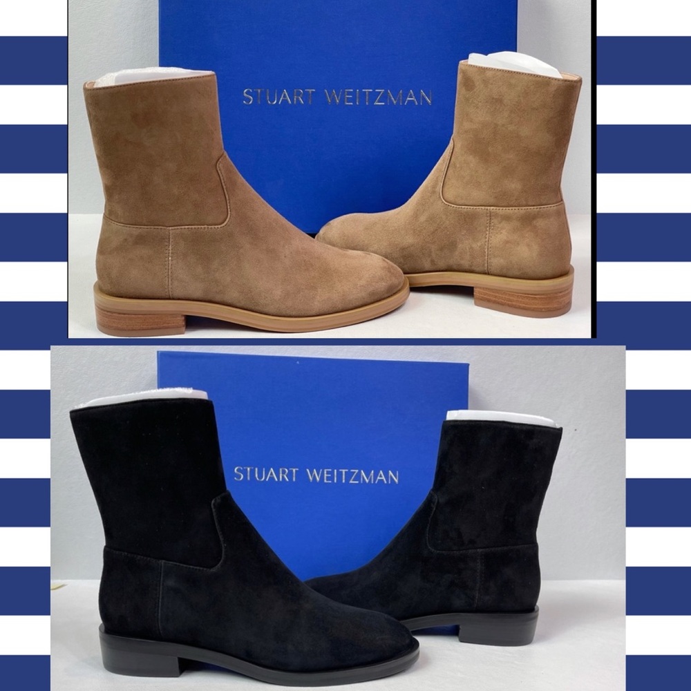 Stuart Weitzman Kye Suede Zip Booties casual outdoor winter fall season
